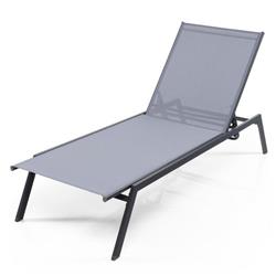 NP10409 Outdoor Adjustable Chaise Lounge Chair with Lay Flat Position & Quick - Drying Fabric