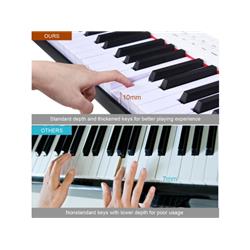 MU10068WH 88-Key Portable Full Size Semi-Weighted Digital Piano Keyboard, White -  Costway
