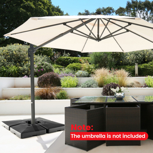 NP10622 20L Cantilever Offset Patio Umbrella Base - 4 Piece