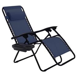 NP10642NY-1 Outdoor Folding Zero Gravity Reclining Lounge Chair, Blue