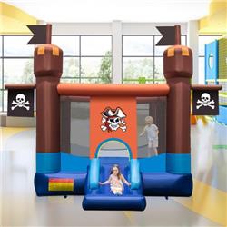 Picture of Costway NP10675US Pirate-Themed Inflatable Bounce Castle with Large Jumping Area & 735W Blower
