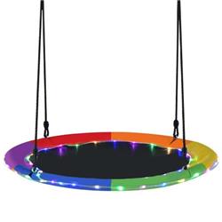 NP11173CL 40 in. Saucer Tree Swing for Kids & Adults, Multi Color