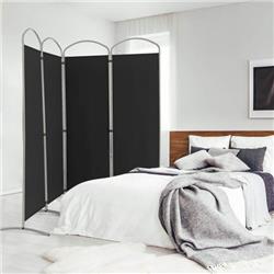 Picture of Costway JV10726BK 6.2 ft. Folding 4-Panel Room Divider for Home Office Living Room, Black
