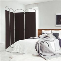 Picture of Costway JV10726CF 6.2 ft. Folding 4-Panel Room Divider for Home Office Living Room, Brown