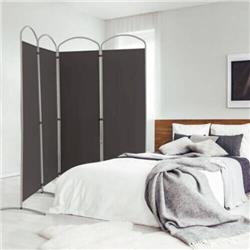 Picture of Costway JV10726GR 6.2 ft. Folding 4-Panel Room Divider for Home Office Living Room, Gray