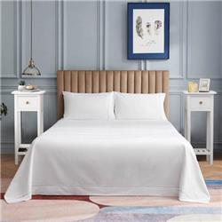 JV10760WH 2-Tier Slim Nightstand Bedside Table with Drawer Shelf, White