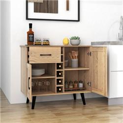 JV10788 2-Door Buffet Sideboard with 6-Bottle Wine Rack Drawer