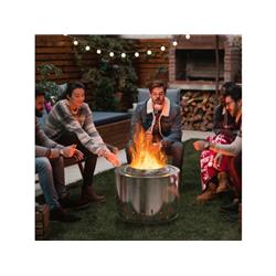 NP11018SL Smokeless Stainless Steel Fire Pit with Ash Pan for Yard Camping, Silver