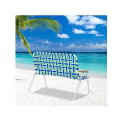 Picture of Costway NP11033 2-Person Folding Chair with Armrest for Backyard