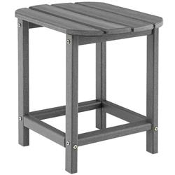 NP10331GR 18 in. Weather Resistant Side Table for Garden Yard Patio, Gray