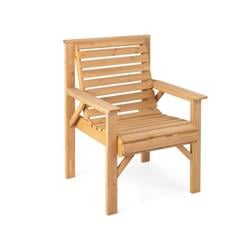 NP10921BN Outdoor Solid Fir Wood Chair with Inclined Backrest