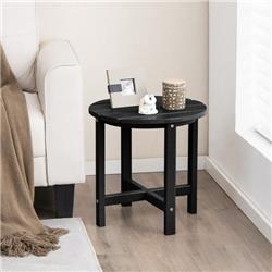 NP10940BK 18 in. Round Weather-Resistant Adirondack Side Table, Black