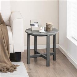 NP10940GR 18 in. Round Weather-Resistant Adirondack Side Table, Gray