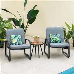 NP10964 Patio Bistro Conversation Set with Waterproof DPC Tabletop - 3 Piece