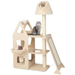 Picture of Costway PV10056NA Multi-Level Cat Tree with Sisal Scratching Post, Beige