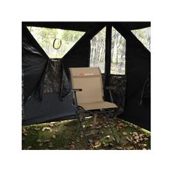 OP70412CF Swivel Hunting Chair Foldable Mesh Chair with Armrests, Coffee