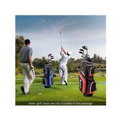 Picture of Costway SP37905RE Golf Cart Bag with 14-Way Top Dividers&#44; Red