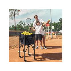 Picture of Costway SP38003BL Lightweight Foldable Tennis Ball Teaching Cart with Wheels & Removable Bag&#44; Blue
