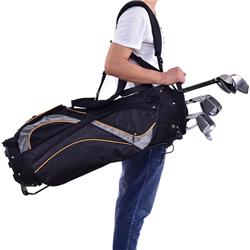 SP35449 9 in. Golf Stand Bag Divider Carry Pockets Storage - Black