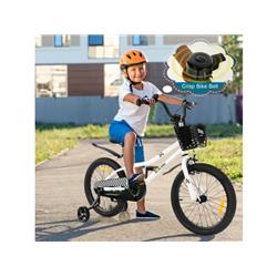 TS10085WH-18 18 ft. Kids Bike with Removable Training Wheels, Black & White
