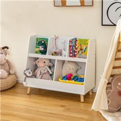 TP10097WH 5-Cube Kids Bookshelf & Toy Organizer with Anti-Tipping Kits, White