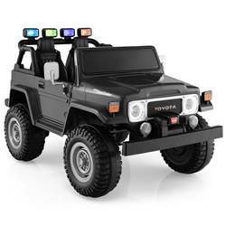 TQ10120US-BK- 12V 2-Seat Licensed Kids Ride On Toyota FJ40 Car Toy with 2.4G Remote Control, Black