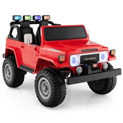 TQ10120US-RE- 12V 2-Seat Licensed Kids Ride On Toyota FJ40 Car Toy with 2.4G Remote Control, Red
