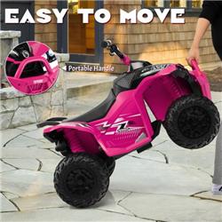 TQ10122US-PI 12V Kids Ride On ATV Toy with High & Low Speed & Comfortable Seat