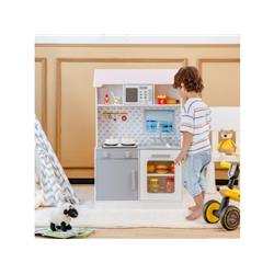 Picture of Costway TP10024 2-In-1 Double Sided Kids Kitchen Playset & Dollhouse