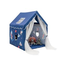 Picture of Costway TP10028BL Kids Play Tent with Removable Cotton Mat&#44; Blue - Large
