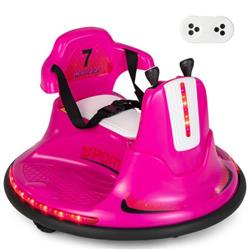 TQ10082US-PI 6V Bumper Car for Kids Toddlers Electric Ride On Car Toy with 360 deg Spin, Pink