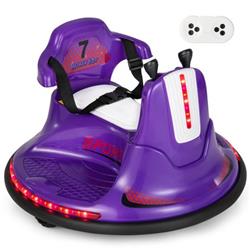 TQ10082US-ZS 6V Bumper Car for Kids Toddlers Electric Ride On Car Toy with 360 deg Spin, Purple