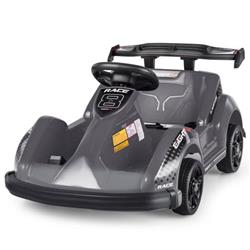 TQ10105US-BK 6V Kids Ride On Go Cart Toy with Remote Control & Safety Belt, Black