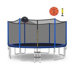 Picture of Costway TW10063- 14 ft. Outdoor Recreational Trampoline with Enclosure Net