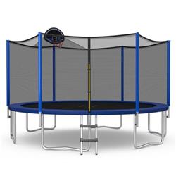 Picture of Costway TW10065- 16 ft. Outdoor Recreational Trampoline with Enclosure Net