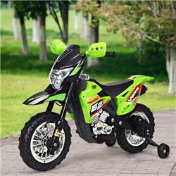 TY326363GN 6V Kids Ride-On Motorcycle Electric Battery Powered Bike Toy, Green