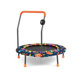 Picture of Costway TW10086 36 in. Mini Trampoline with Colorful LED Lights & Bluetooth Speaker