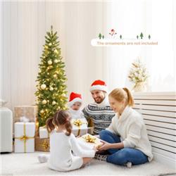 CM24306US Pencil Christmas Tree with 180 Warm White & Multi Color LED Lights