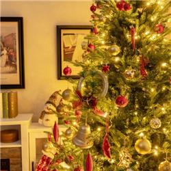 CM24317US 7 ft. Pre-Lit Christmas Tree with 280 Warm White LED Lights & 8 Lighting Modes