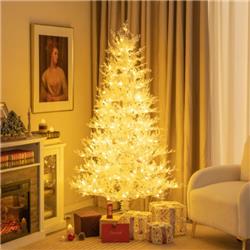 CM24586US 6 ft. Artificial Christmas Tree with 383 PE Branch Tips & 300 LED Lights