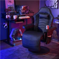 CB10538DK Massage Video Gaming Recliner Chair with Adjustable Height, Black