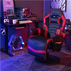 CB10538RE Massage Video Gaming Recliner Chair with Adjustable Height, Red