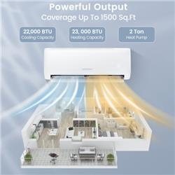 FP10524US-WHPlus 22000 BTU 21 Seer 2 208-230V Ductless Mini Split Air Conditioner & Heater
