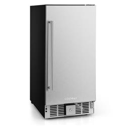 Picture of Total Tactic FP10227US-SL Compact Refrigerator with Adjustable Thermostat & Stainless Steel Door, Silver