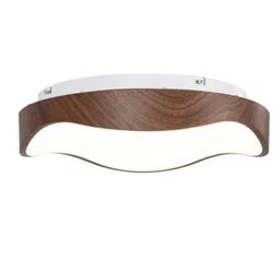 EU10119US-NA 24W Modern LED Mount Ceiling Light with Wood Pattern & Metal Frame, Natural
