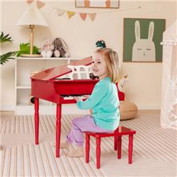 Picture of Total Tactic MU10035RE 30-Key Wood Grand Kids Toy Piano with Bench & Music Rack&#44; Red