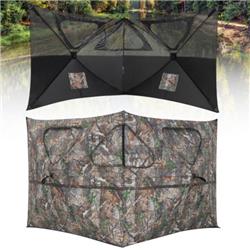 NP11242 2-Panel Hunting Ground Blind Pop Up Fence with 3 Shoot Through Ports