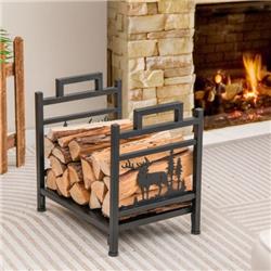 NP11245 18.5 in. Metal Firewood Rack with Dual Handles