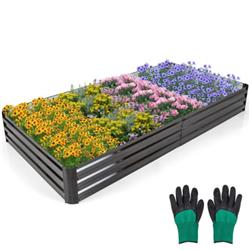 NP11328CF Large Outdoor Metal Planter Box for Vegetable Fruit Herb Flower