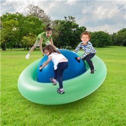 NP10980GN 7.5 ft. Giant Inflatable Dome Rocker Bouncer with 6 Built-in Handles for Kids, Green -  Total Tactic